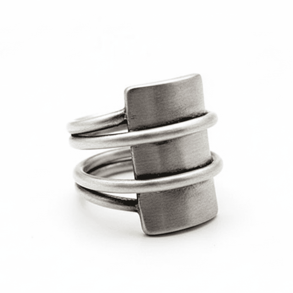 Vintage Geometric Stainless Steel Viking Ring